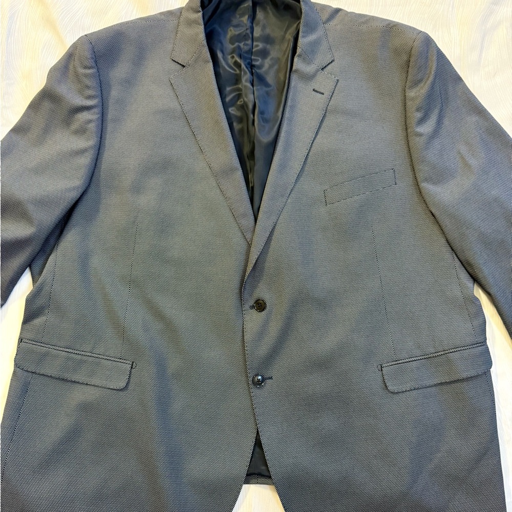Cavelli Uomo Sangria Jacket 58R Navy Textured Blazer 2-Button Classic NWOT